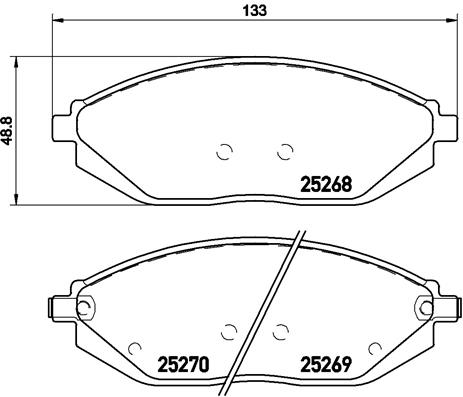 A.B.S. P 10 054 BREMBO Bremsbelagsatz, Scheibenbremse